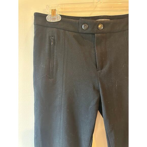 VINCE. Black Snap Zip Closure Faux Zip Front Pockets Straight Cigarette Pants 8 - Picture 3 of 10